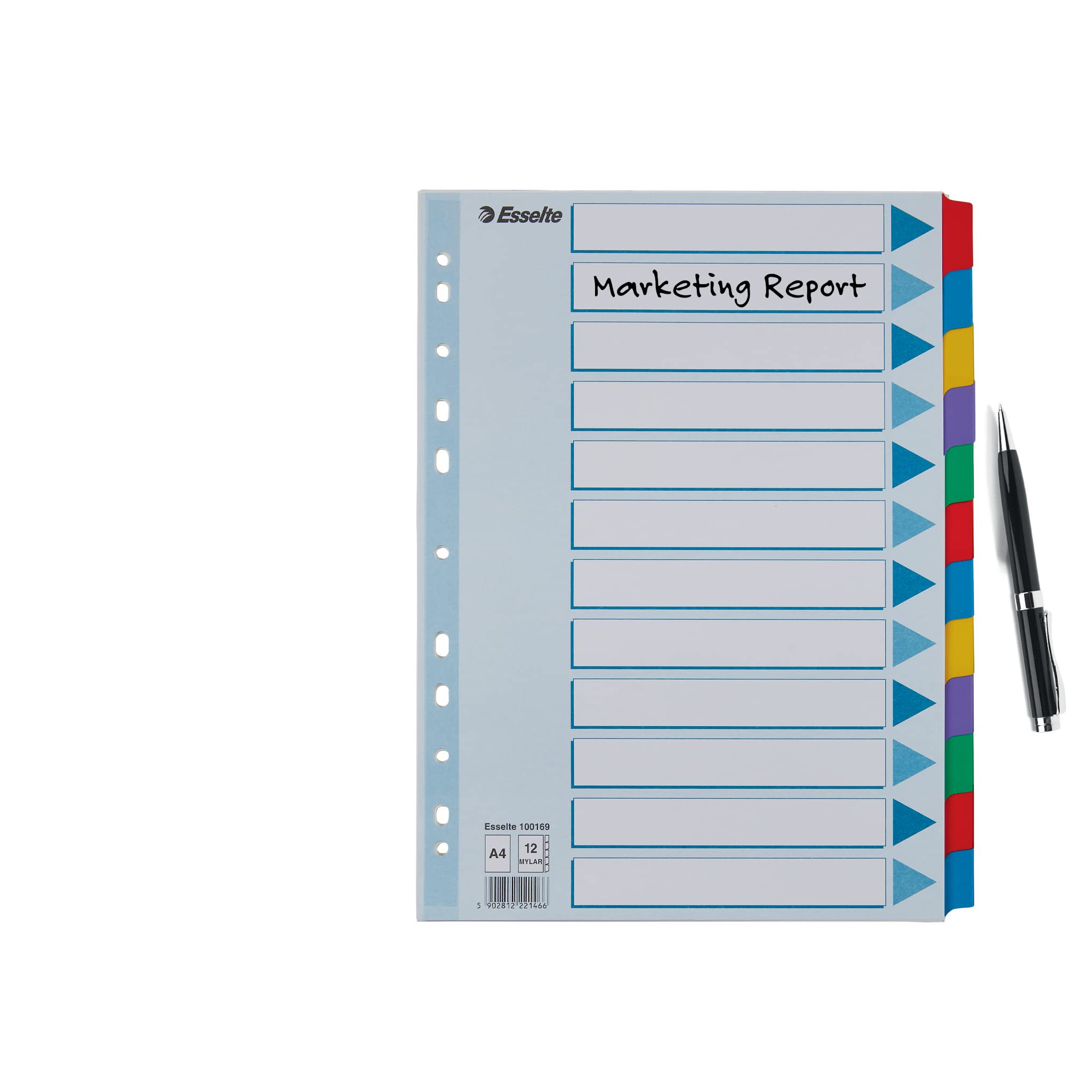 esselte-register-a4-12-teilig-recyclingkarton-mehrfarbig image 6