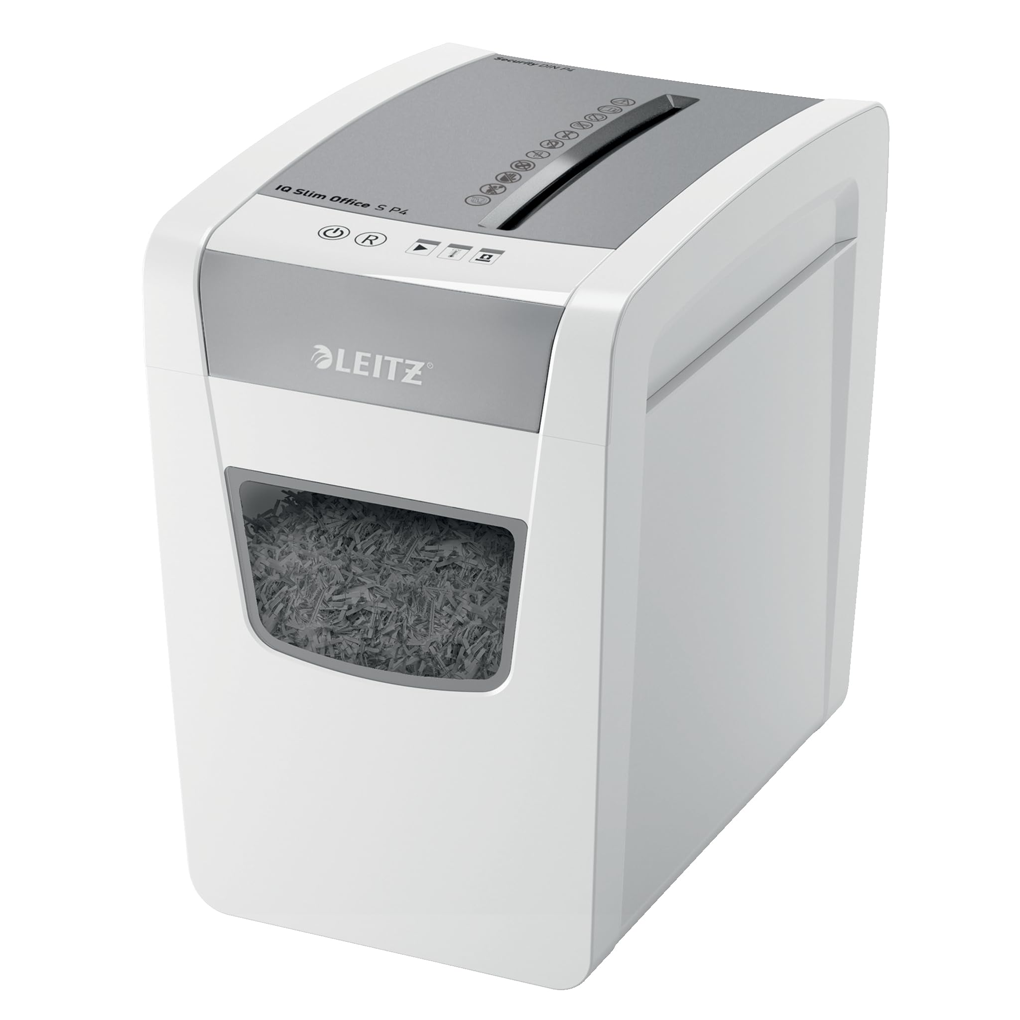 leitz-iq-aktenvernichter-office-s-slim-p4-partikelschnitt-23l-wei-80980000 image 1